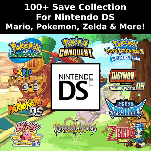 Collection de sauvegardes Pokémon DS débloquées - Plus de 60 sauvegardes - Pokédex Shiny complet - NDS
