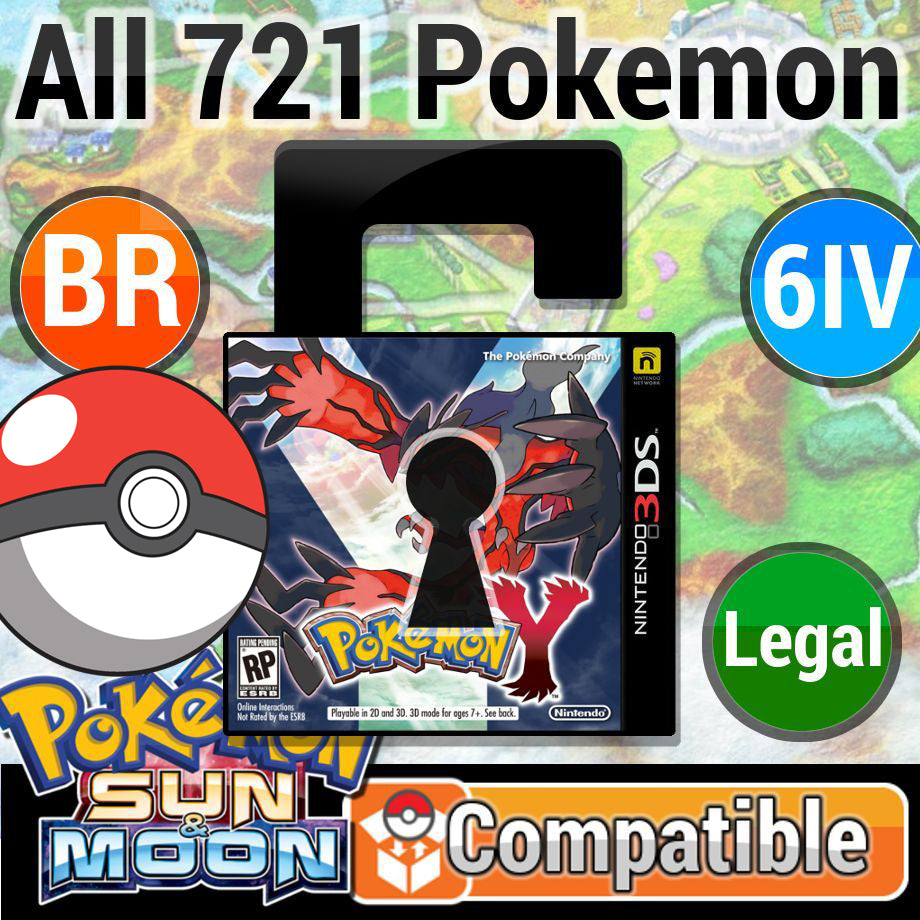 Pokémon Y débloqué | Pokédex Shiny complet + Objets max | 3DS