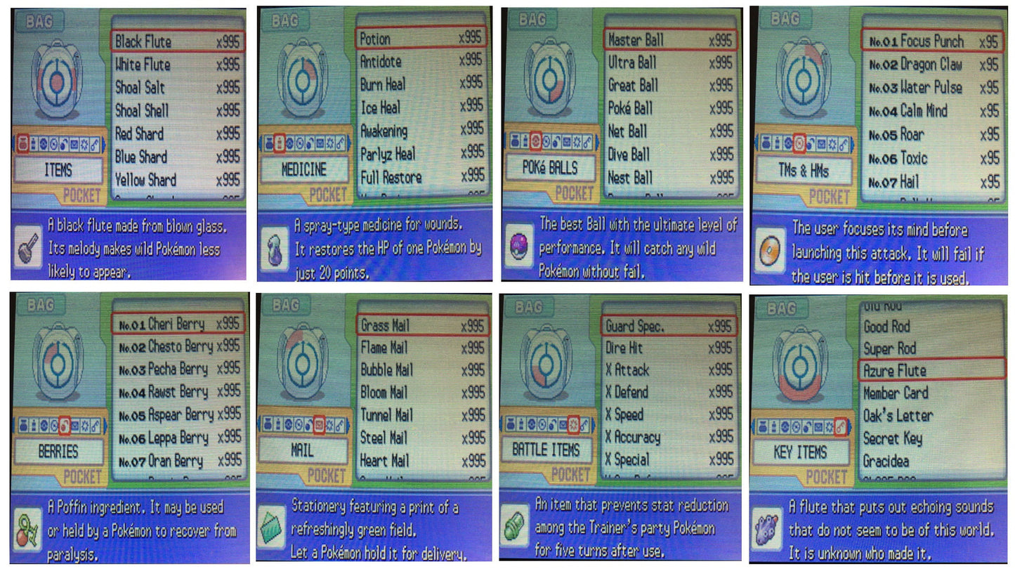 Pokémon Perla desbloqueado | Pokédex variocolor completa + Máximo de objetos | DS