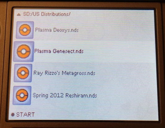 Pokemon Event Distribution Gen 5 Cartridge