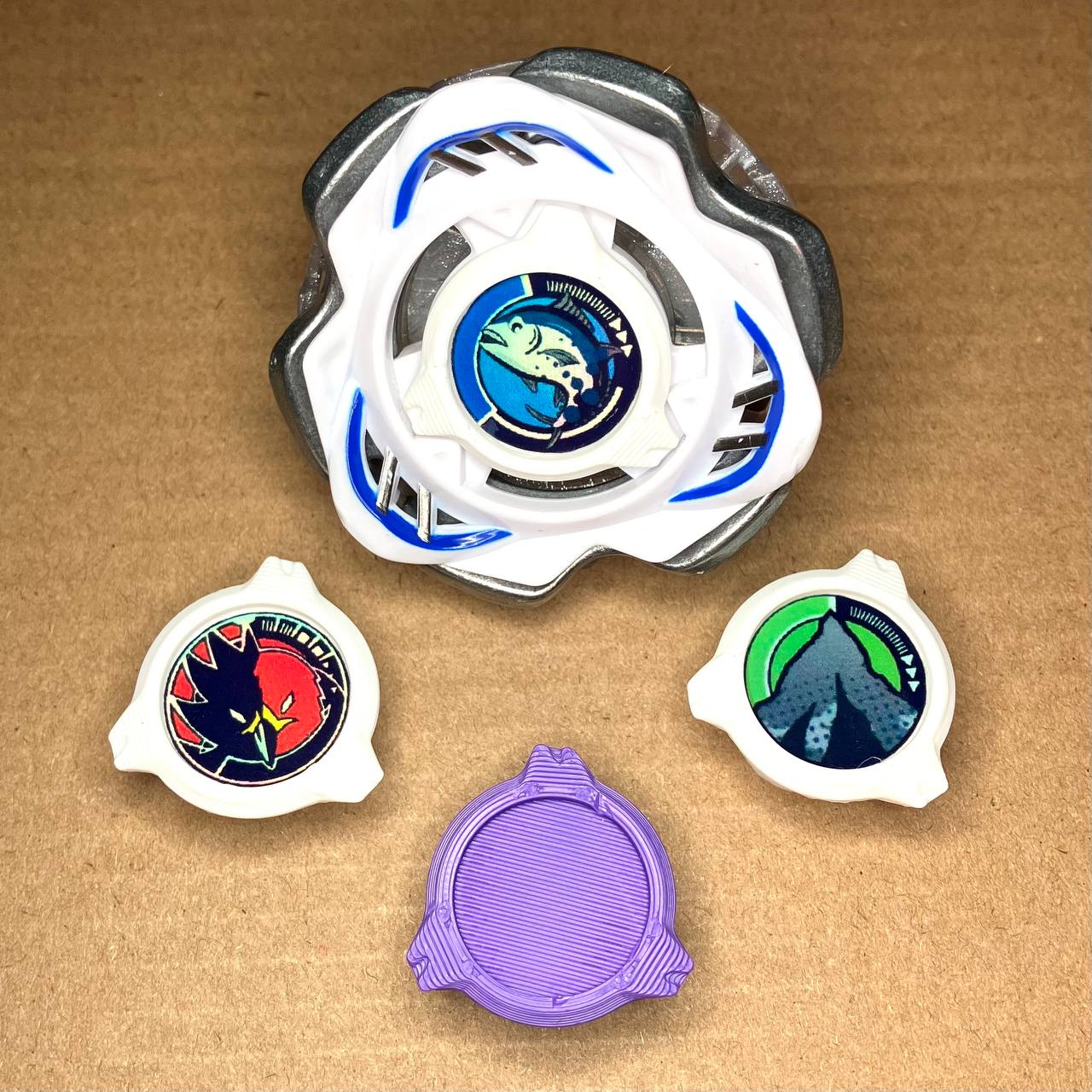 Beyblade CX | Custom Lock Chip | 3D Print | Holographic | PLA+