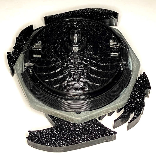 Beyblade Dragón Negro de Ojos Rojos | Impresión 3D | PLA+ | Bakuten