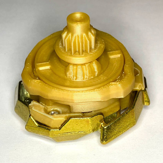 Beyblade X | Espada Dran Dorada (3-60F) | Doble Giro | Impresión 3D | PLA+ | Metal de Acero Inoxidable