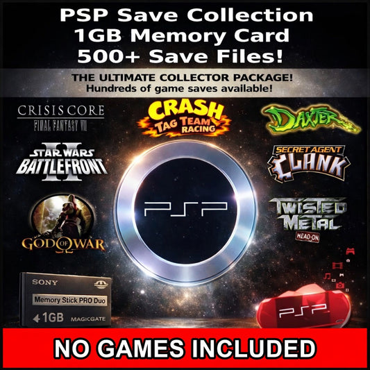 PSP Unlocked Save Collection - 500+ Saves - 1GB Memory Stick - 100% Complete