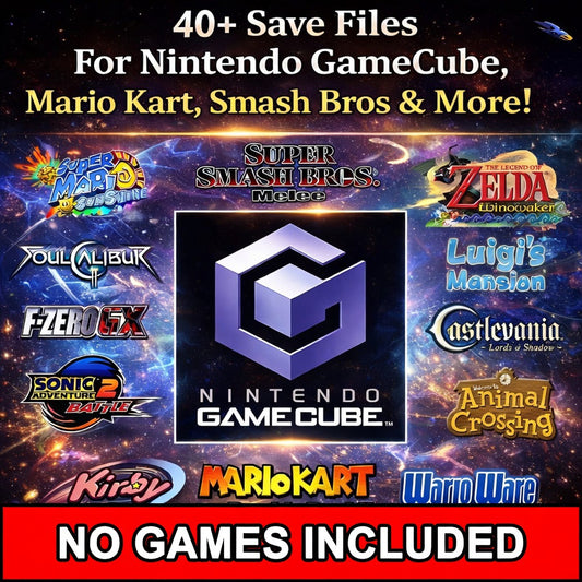 GameCube Unlocked Save Collection - 40+ Saves - 16MB Memory Card - 100% Complete