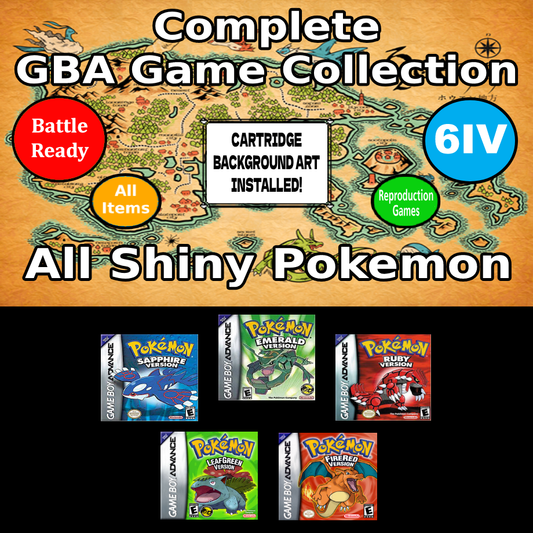 Unlocked Pokemon | Complete GBA Collection | Shiny Pokedex + Max Items | GBA