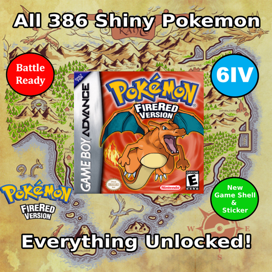 Unlocked Pokemon Fire Red | Complete Shiny Pokedex + Max Items | GBA