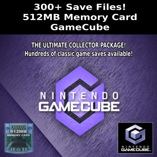 GameCube Unlocked Save Collection - 300+ Saves - 512MB Memory Card - 100% Complete