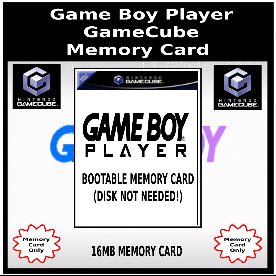 GameCube GBI (GAMEBOY PLAYER) - 16MB Memory Card - Disc Replacement - Plug & Play!