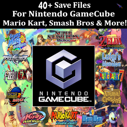 GameCube Unlocked Save Collection - 40+ Saves - 16MB Memory Card - 100% Complete
