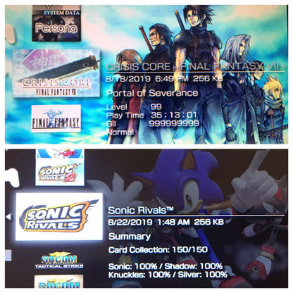 Colección de partidas guardadas desbloqueadas de PS3: más de 250 partidas guardadas, tarjeta de memoria de 8 GB, 100 % completa