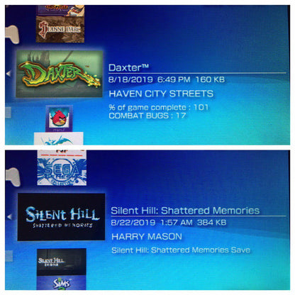 Colección de partidas guardadas desbloqueadas de PS3: más de 250 partidas guardadas, tarjeta de memoria de 8 GB, 100 % completa