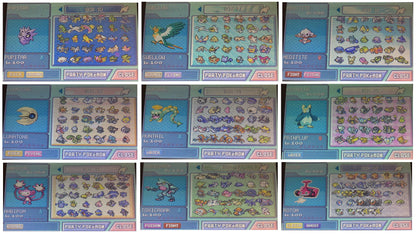 Pokemon DS Unlocked Save Collection - 9 Saves - Complete Shiny Pokedex - NDS