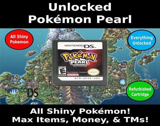 Unlocked Pokemon Pearl | Complete Shiny Pokedex + Max Items | DS