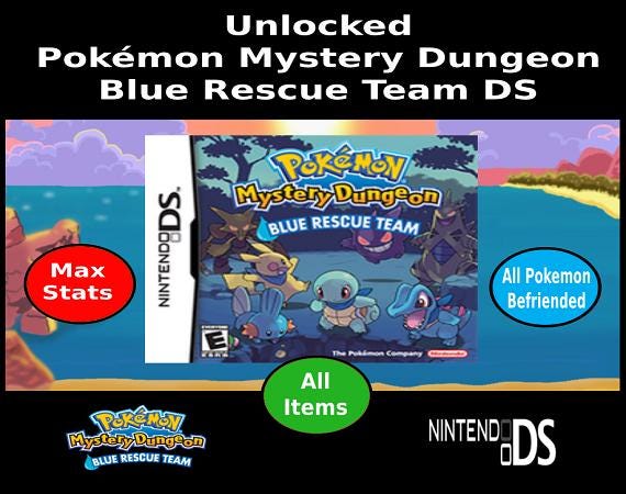 Unlocked Pokemon Mystery Dungeon Blue Rescue Team | All Pokemon Be-Friended! | DS