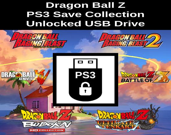 Dragon Ball Z - PS3 Unlocked Save Collection - 8GB Memory Card - 100% Complete