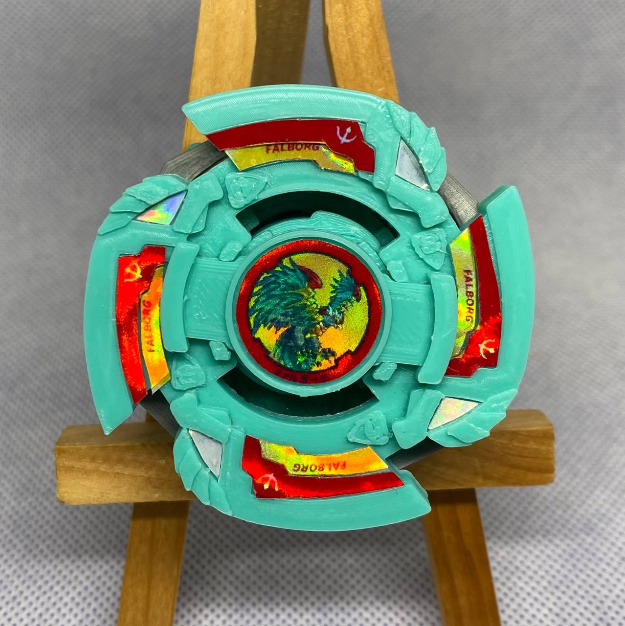 Beyblade Falborg-2 (Stickered) | 3D Print | PLA+ | Bakuten