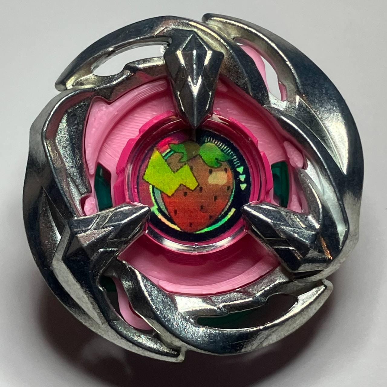 Beyblade X | Very Berry Cherry (5-80GB) | Dual-Spin | 3D Print | PLA+ | Stainless Steel Metal