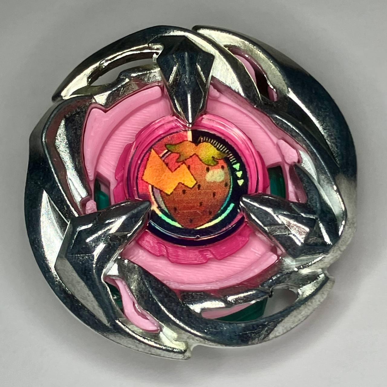 Beyblade X | Very Berry Cherry (5-80GB) | Dual-Spin | 3D Print | PLA+ | Stainless Steel Metal