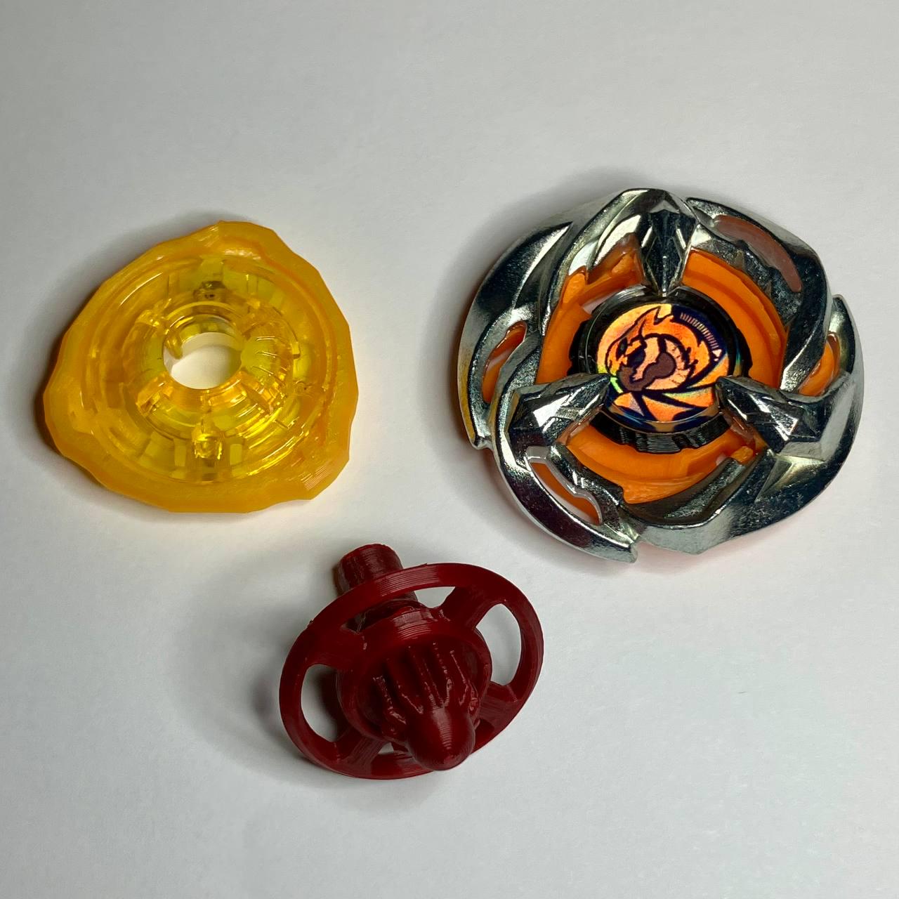 Beyblade X | Gale Wyvern (3-60DB) | Dual-Spin | 3D Print | PLA+ | Stainless Steel Metal