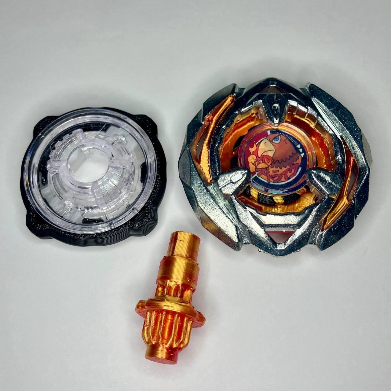 Beyblade X | Strike Hawk (Manga Recolor) (4-80LF) | Dual-Spin | 3D Print | PLA+ | Stainless Steel Metal