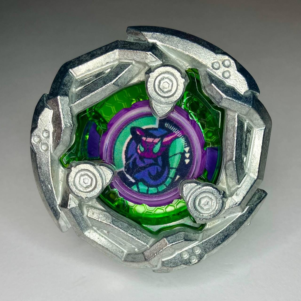 Beyblade X | Tail Viper (5-80S) | Dual-Spin | 3D Print | PLA+ | Stainless Steel Metal