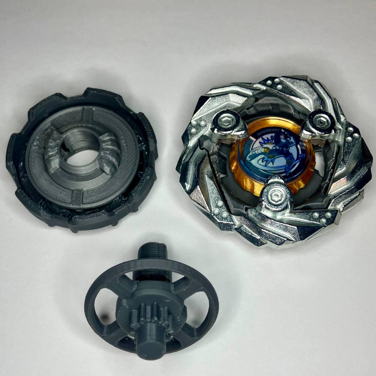 Beyblade X | Ingenium (7-60DLR) | Dual-Spin | 3D Print | PLA+ | Stainless Steel Metal