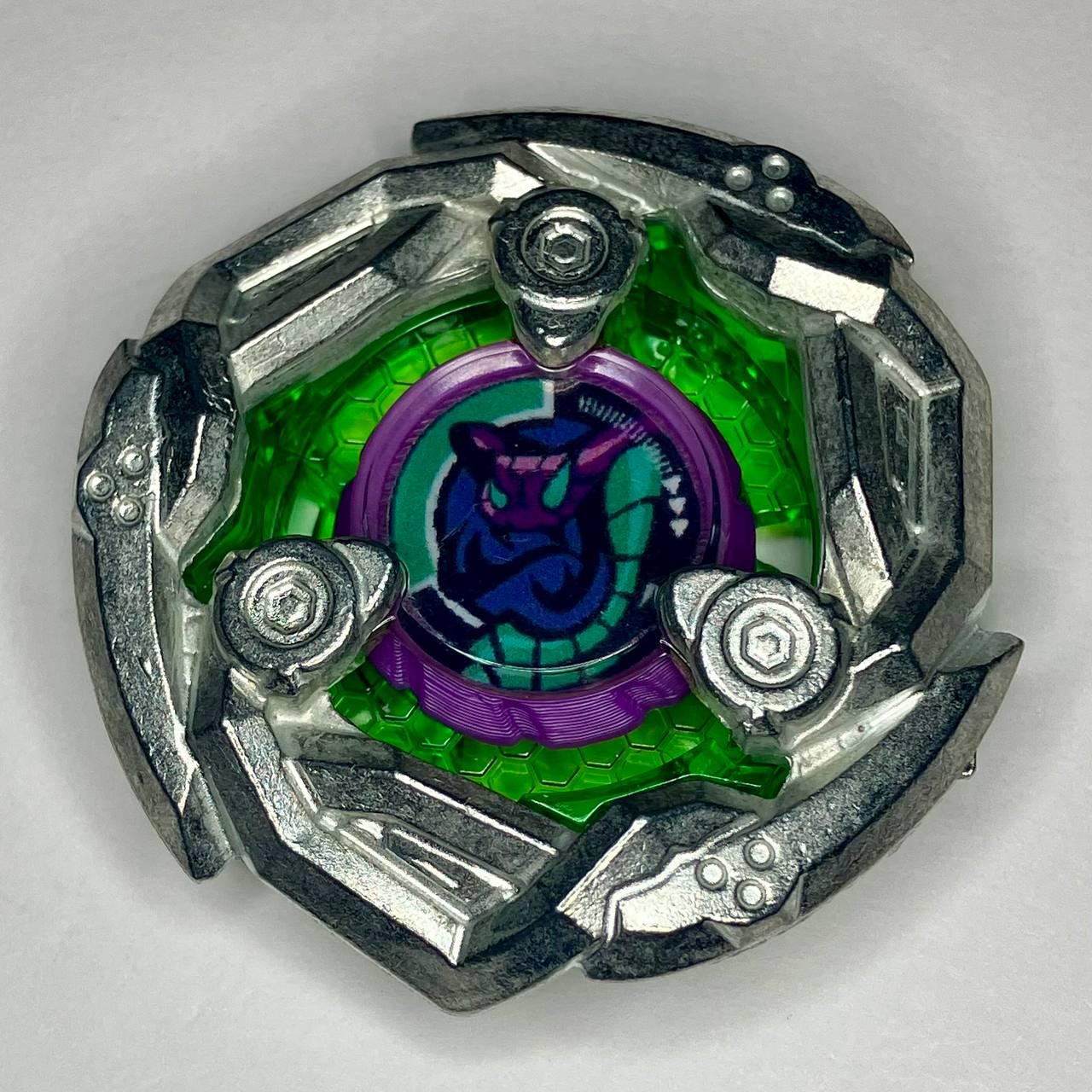 Beyblade X | Tail Viper (5-80S) | Dual-Spin | 3D Print | PLA+ | Stainless Steel Metal