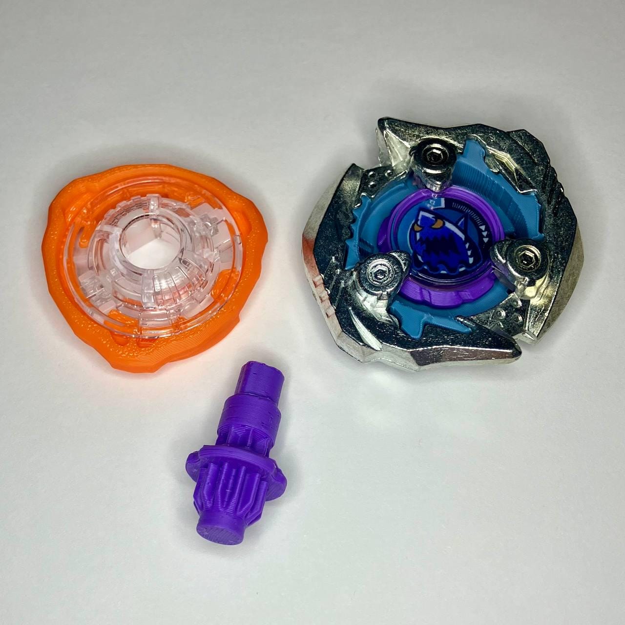 Beyblade X | Keel Shark (3-60LF) | Dual-Spin | 3D Print | PLA+ | Stainless Steel Metal