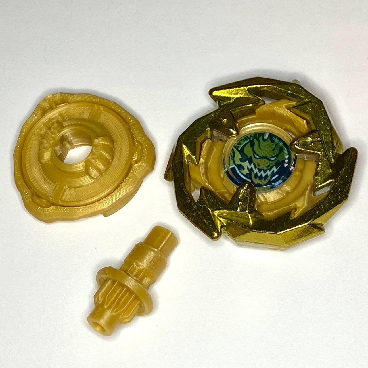 Beyblade X | Golden Dran Sword (3-60F) | Dual-Spin | 3D Print | PLA+ | Stainless Steel Metal