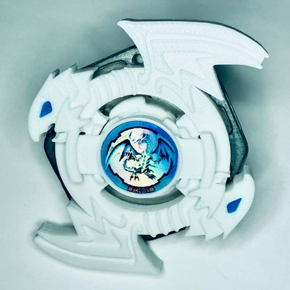 Beyblade Dragón Blanco de Ojos Azules | Impresión 3D | PLA+ | Bakuten