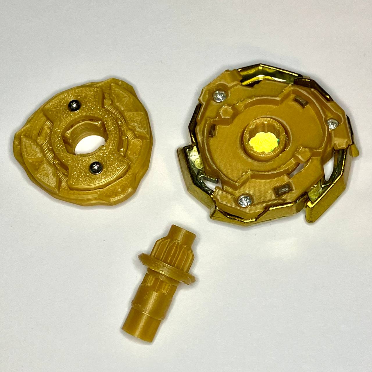 Beyblade X | Golden Dran Sword (3-60F) | Dual-Spin | 3D Print | PLA+ | Stainless Steel Metal